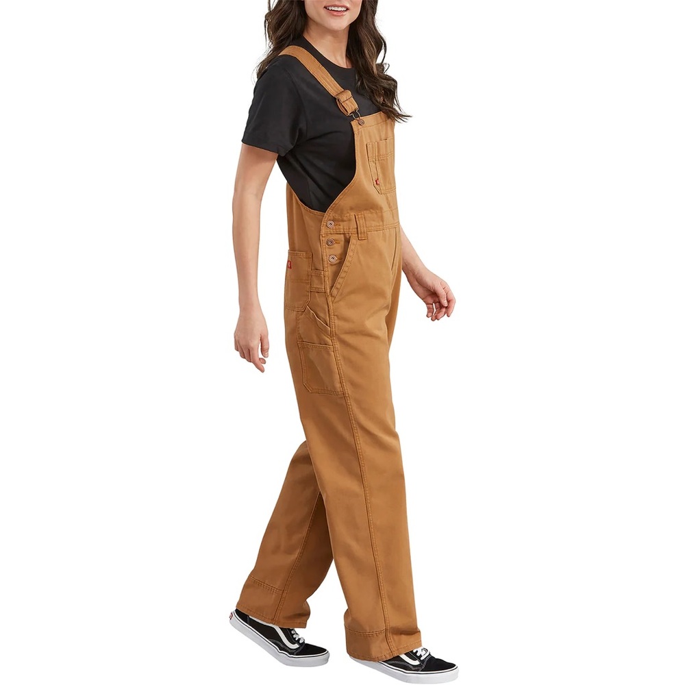 Dickies Relaxed Fit Ultra Tough Workwear Bib Overall - “Brown Duck” - Size Small
